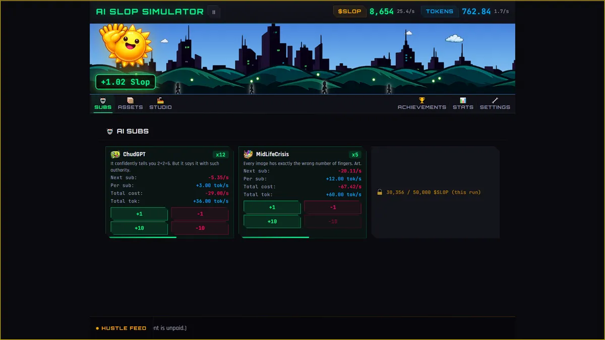 AI Slop Simulator gameplay screenshot 1